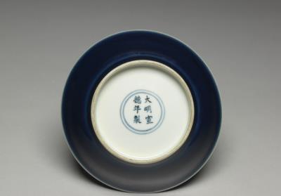 图片[3]-Dish with cobalt blue glaze, Hsuan-te reign (1426-1435), Ming dynasty-China Archive